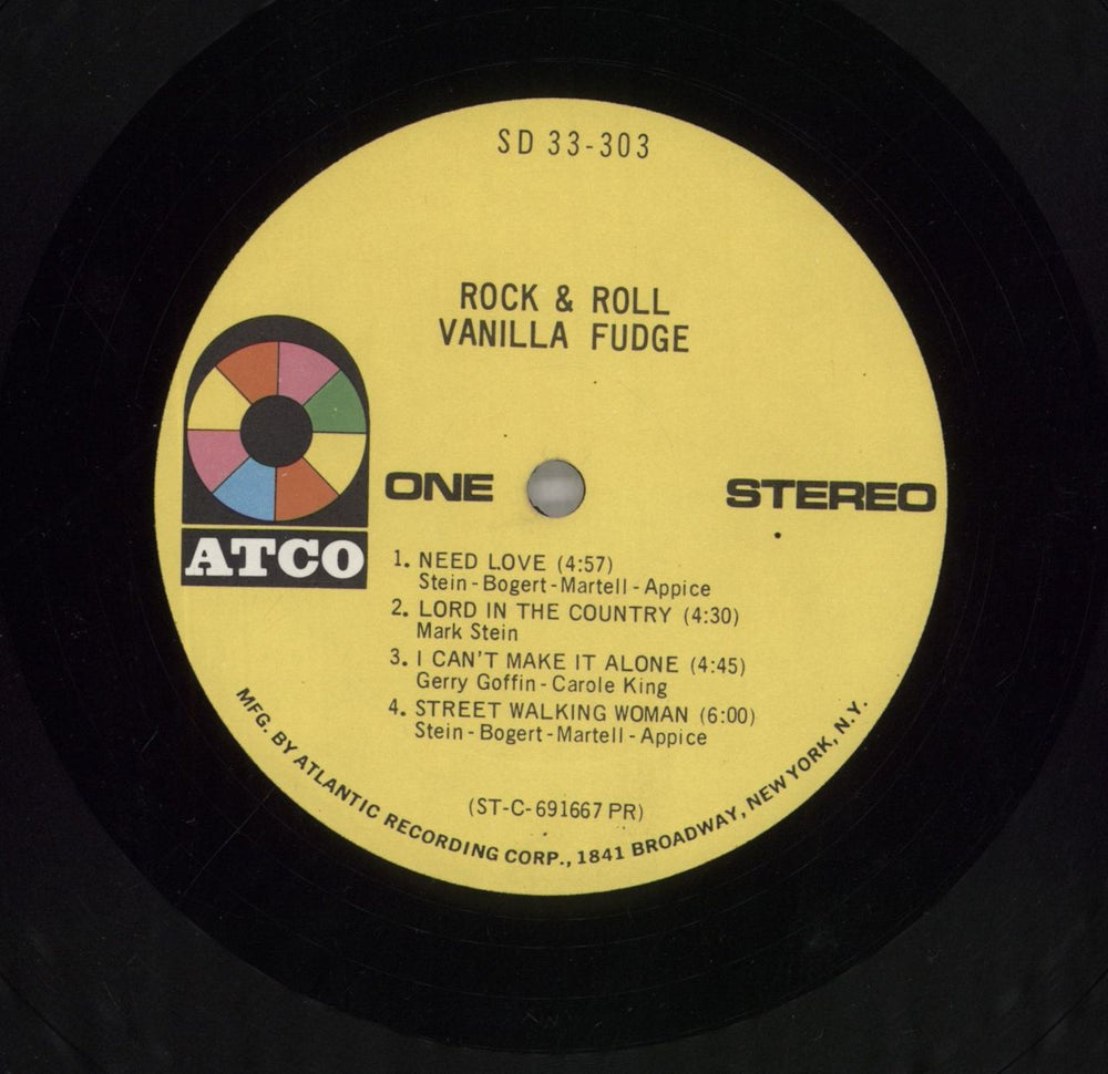 Vanilla Fudge Rock & Roll US vinyl LP album (LP record) VFULPRO335268