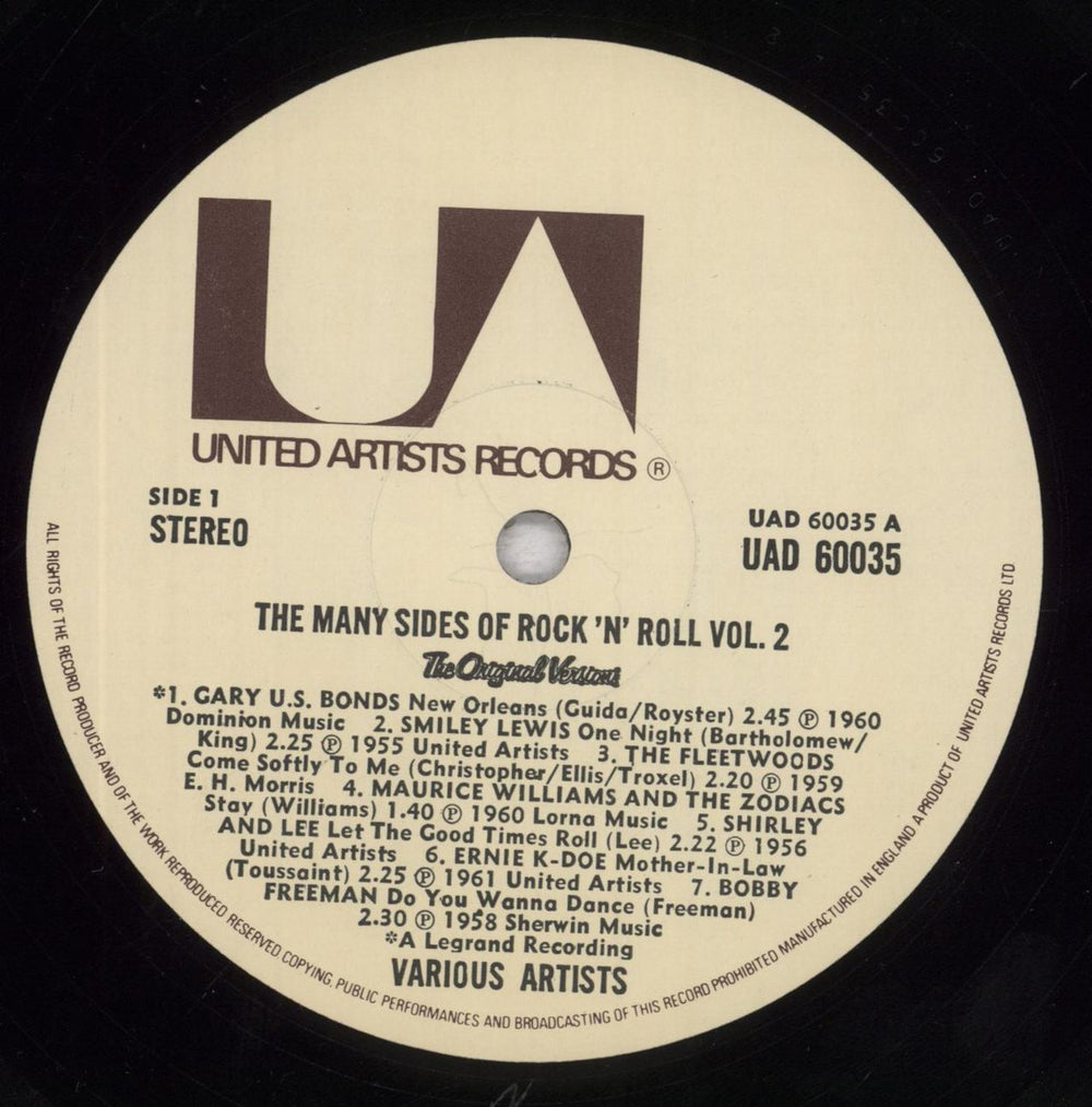 Various-50s/Rock & Roll/Rockabilly The Many Sides Of Rock 'n' Roll Volume II UK 2-LP vinyl record set (Double LP Album) 50V2LTH836138