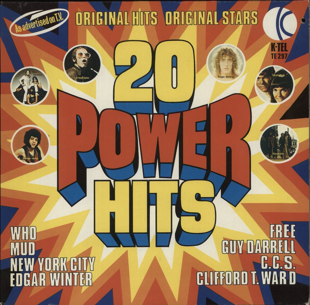 Various-60s & 70s 20 Power Hits UK vinyl LP album (LP record) TE297