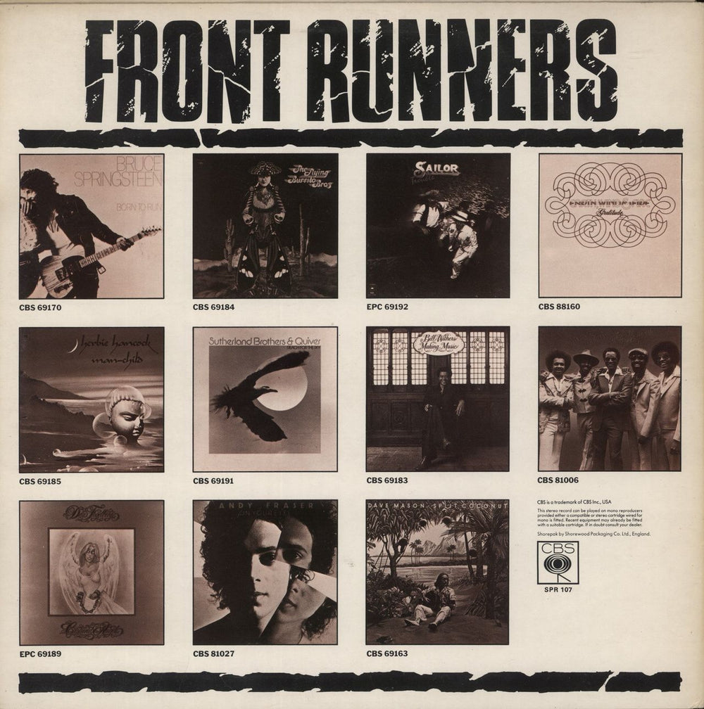 Various-60s & 70s Front Runners UK Promo vinyl LP album (LP record)