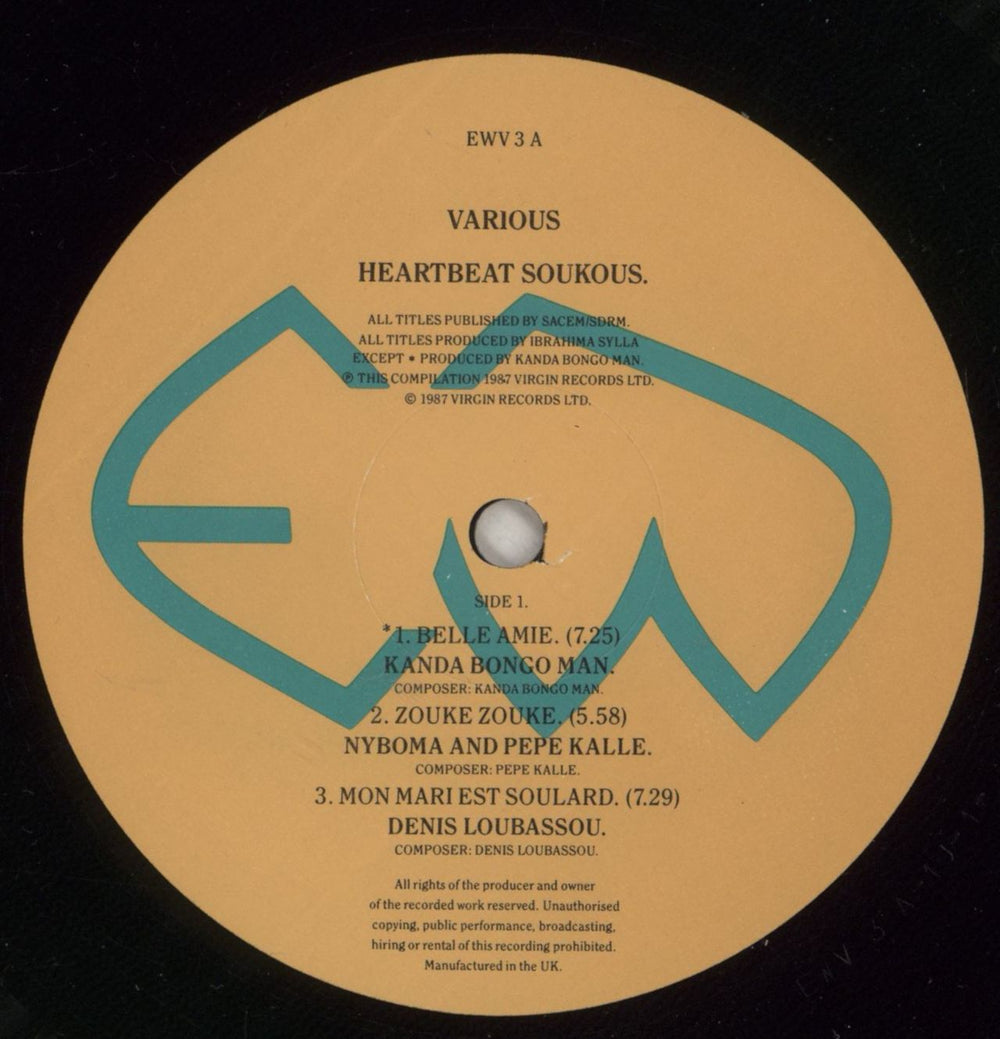 Various Artists Heartbeat Soukous UK vinyl LP album (LP record) VARLPHE878705