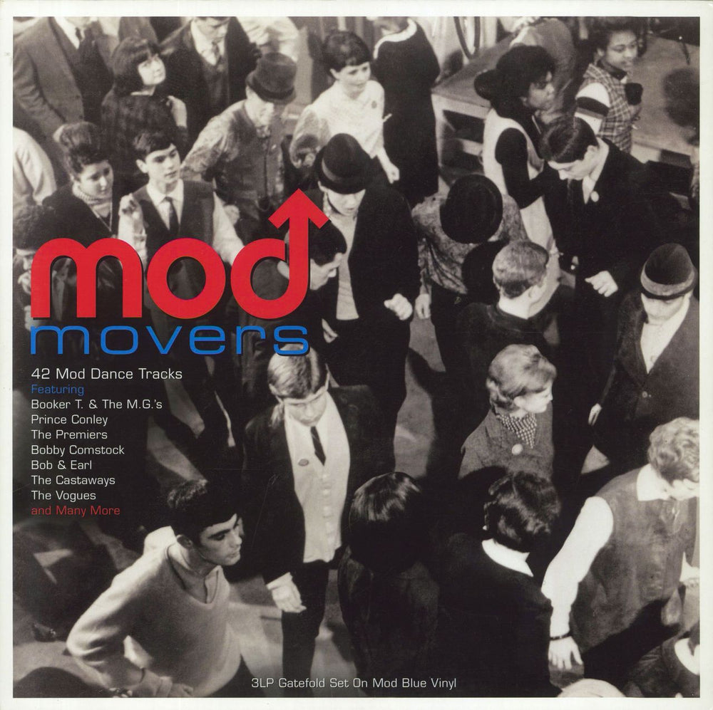 Various Artists Mod Movers - Blue Vinyl UK 3-LP vinyl record set (Triple LP Album) NOT3LP273