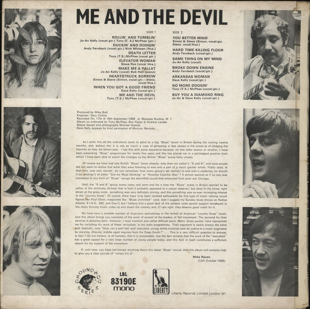 Various-Blues & Gospel Me And The Devil UK vinyl LP album (LP record)