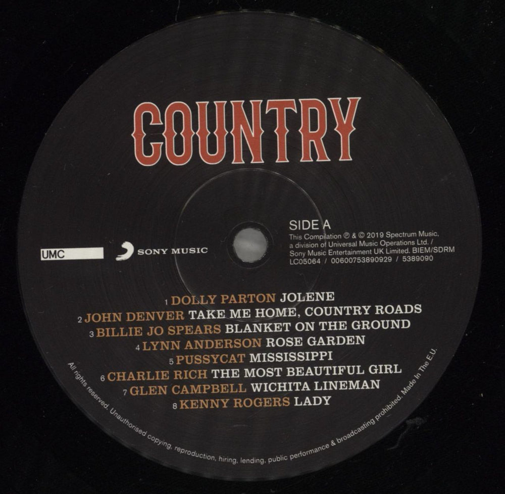 Various-Country Country UK 2-LP vinyl record set (Double LP Album) CVA2LCO879378