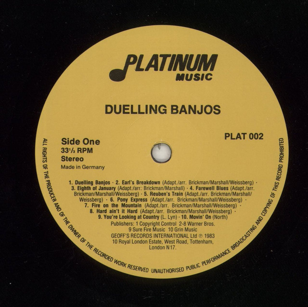 Various-Country Duelling Banjos 20 Country Classics German vinyl LP album (LP record) CVALPDU870327