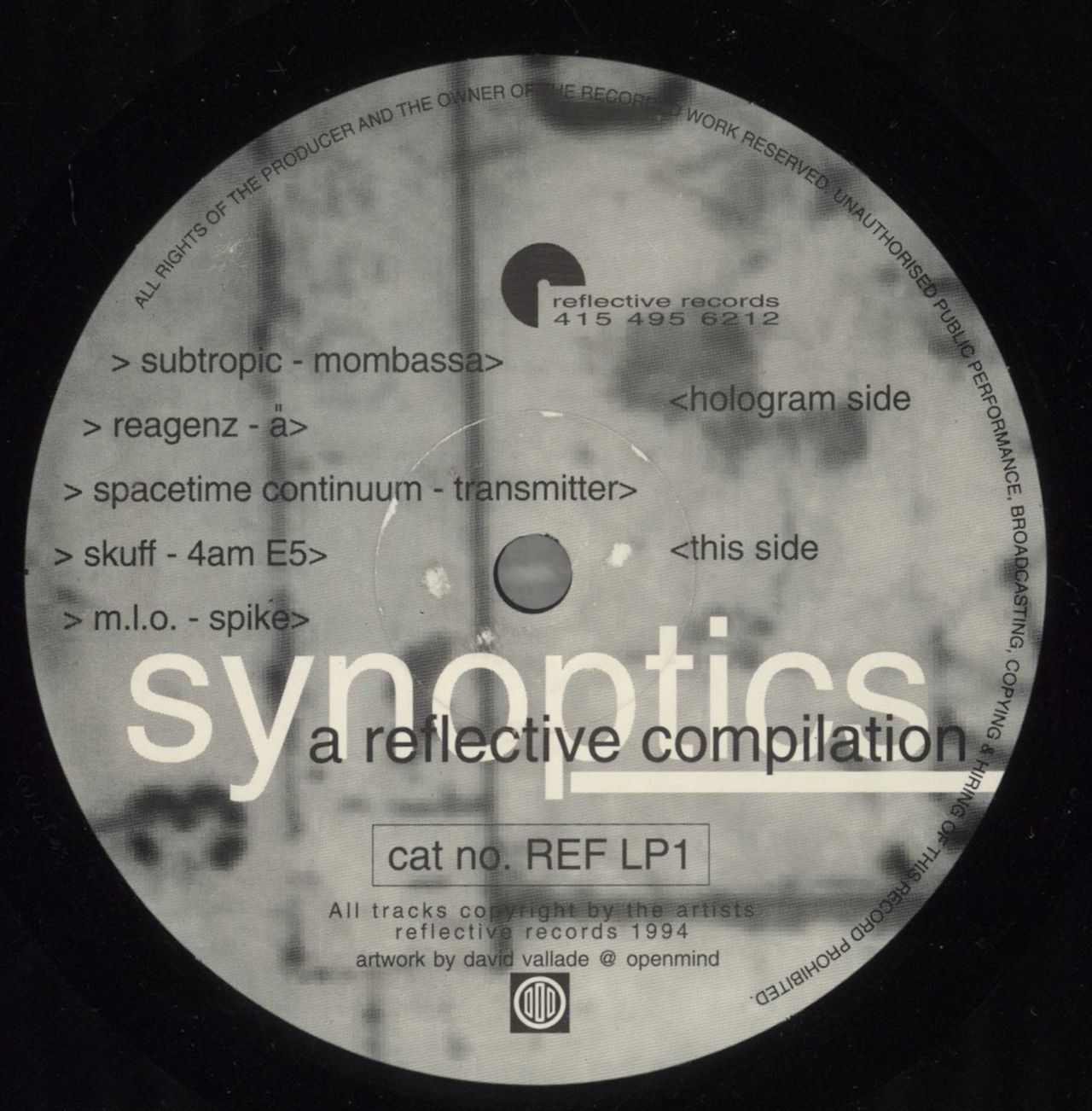 Various-Dance Synoptics A Reflective Compilation US 2-LP vinyl record set (Double LP Album) D.V2LSY882292