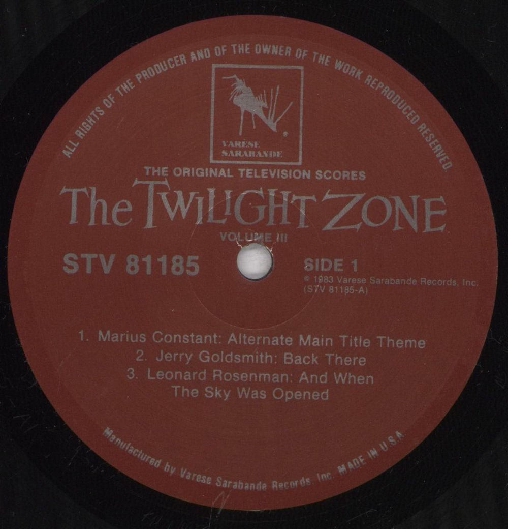 Various-Film, Radio, Theatre & TV The Twilight Zone Volume Three - Shrink US vinyl LP album (LP record) FVALPTH834648