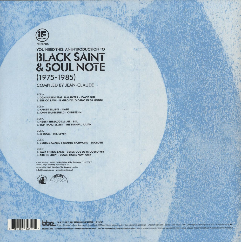 Various-Jazz If Music Presents You Need This: An Introduction To Black Saint & Soul Note (1975-1985) UK 3-LP vinyl record set (Triple LP Album) 730003141515