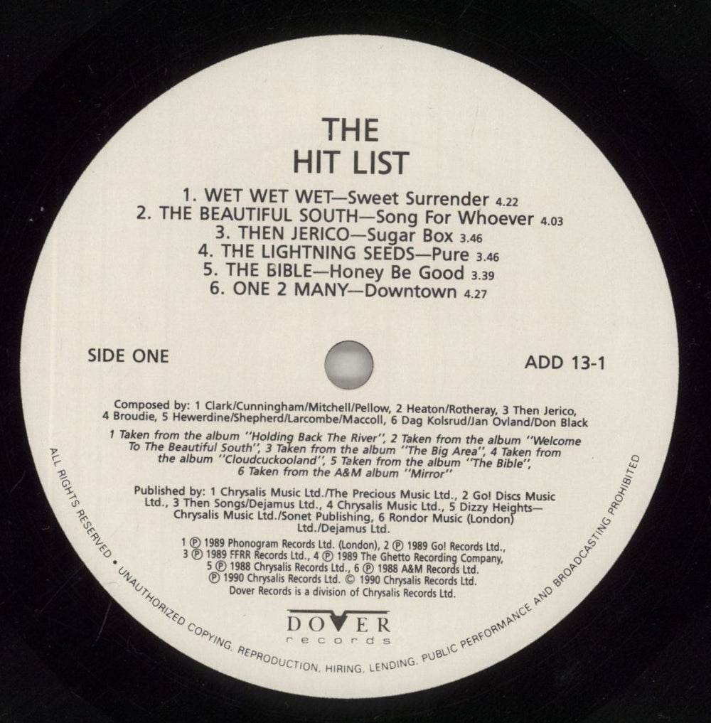 Various-Pop The Hit List UK vinyl LP album (LP record) 7VALPTH623551