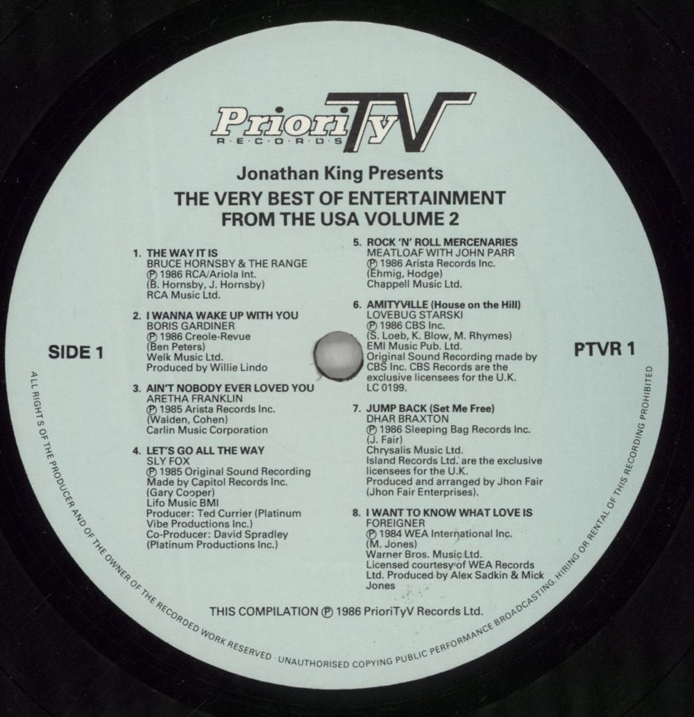 Various-Pop The Very Best Of Entertainment From The USA (Volume Two) UK vinyl LP album (LP record) 7VALPTH676721