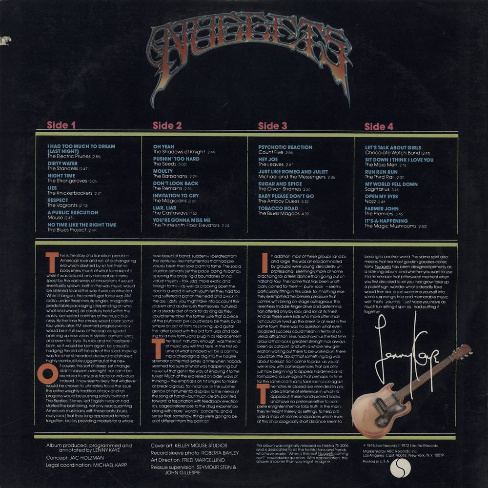 Various-Prog & Psych Nuggets: Original Artyfacts From The First Psychedelic Era -EX US 2-LP vinyl record set (Double LP Album)