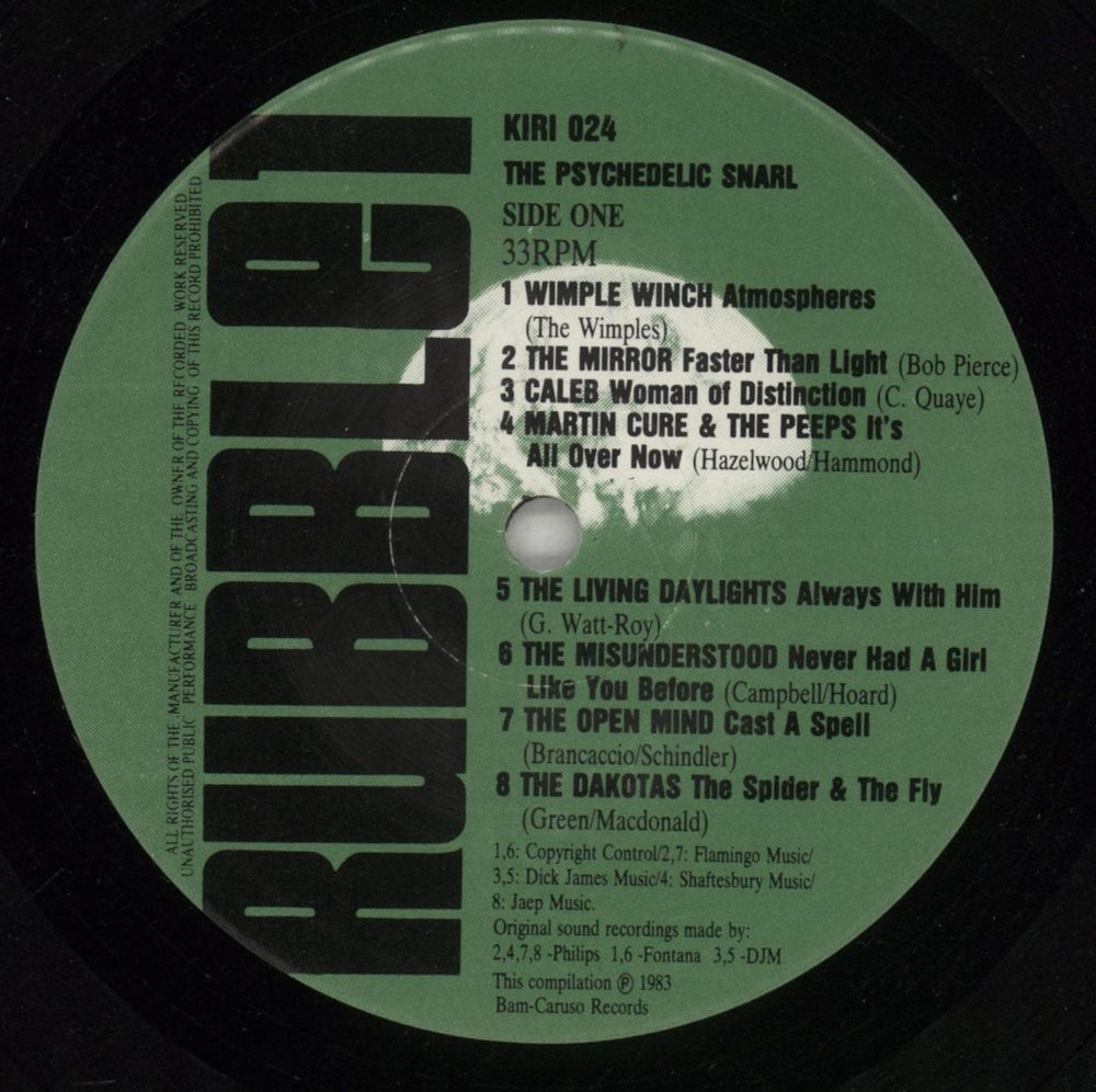 Various-Prog & Psych Rubble Volume One - The Psychedelic Snarl UK vinyl LP album (LP record) LSDLPRU341667