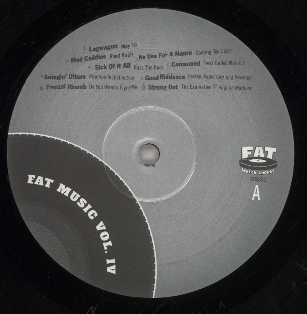 Various-Punk & New Wave Fat Music Vol. IV: Life In The Fat Lane US vinyl LP album (LP record) PVALPFA846621