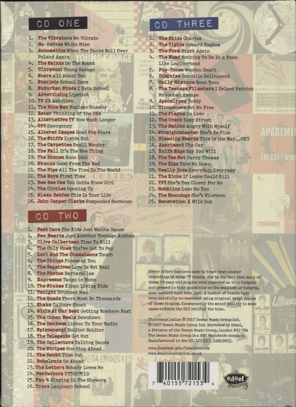 Various-Punk & New Wave Punk And New Wave - Sealed UK 3-CD album set (Triple CD) 740155721534