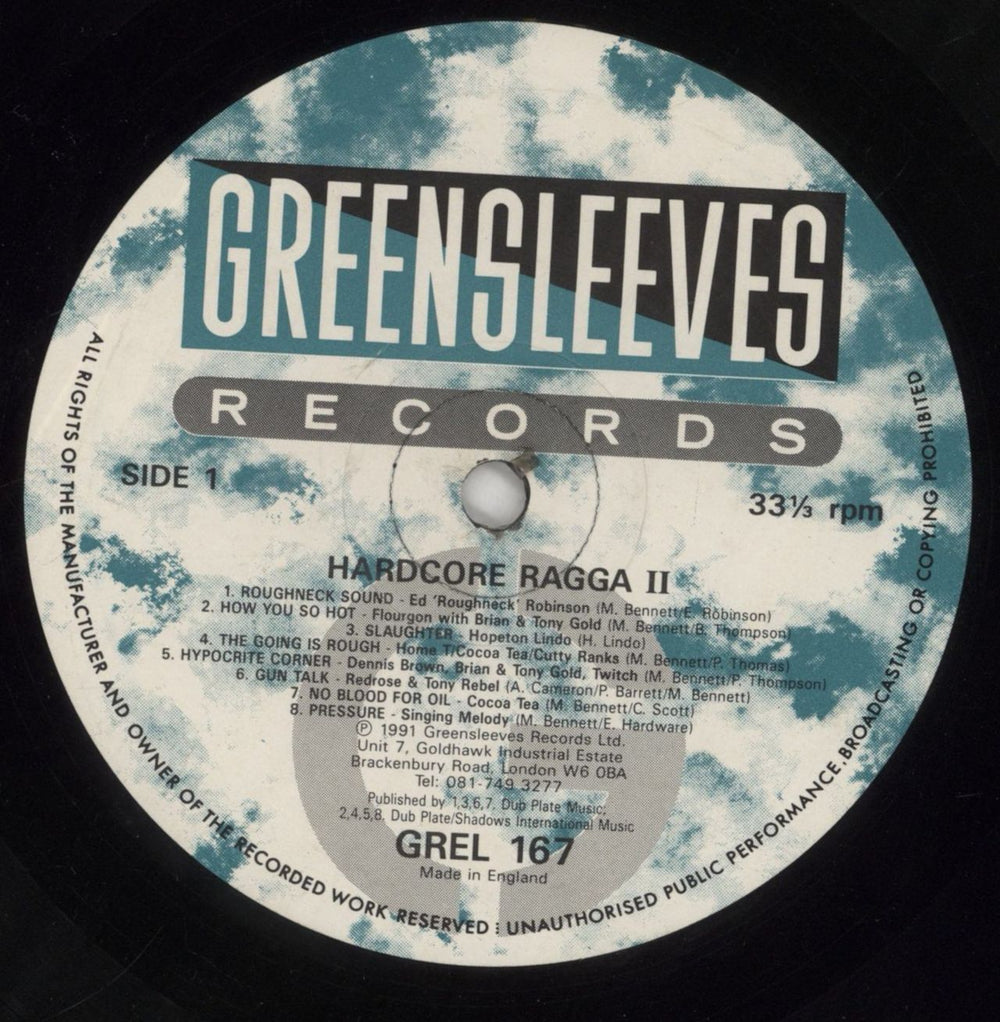 Various-Reggae & Ska Hardcore Ragga 2 UK vinyl LP album (LP record) V-ALPHA861404