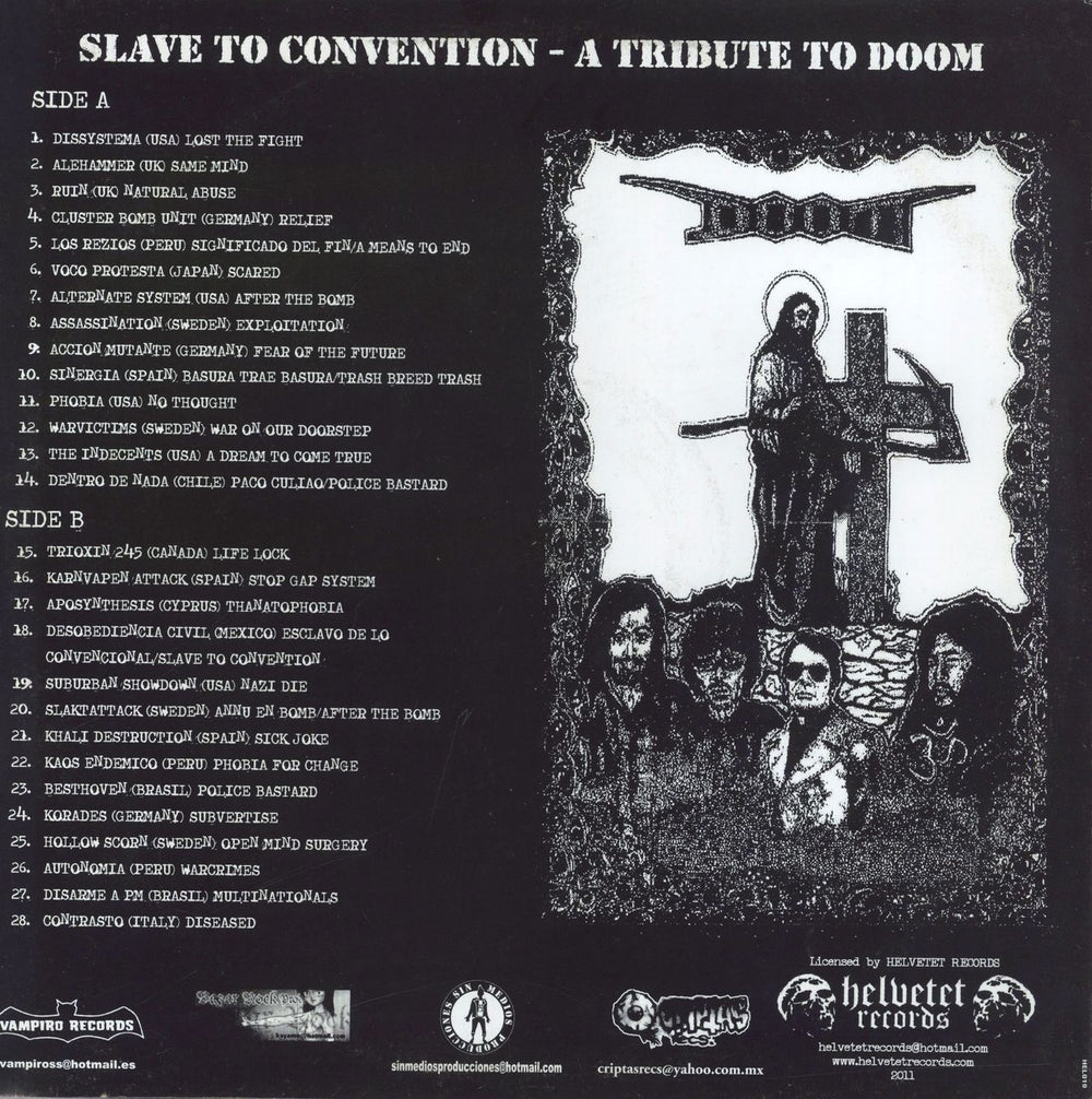 Various-Rock & Metal Slave To Convention - A Tribute To Doom Peruvian vinyl LP album (LP record)