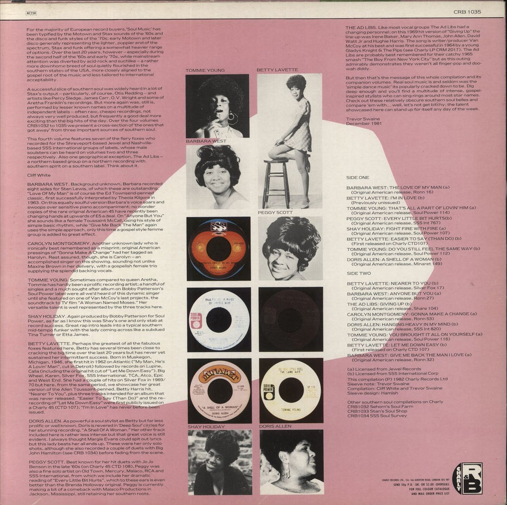 Various-Soul & Funk Southern Soul Belles UK vinyl LP album (LP record)