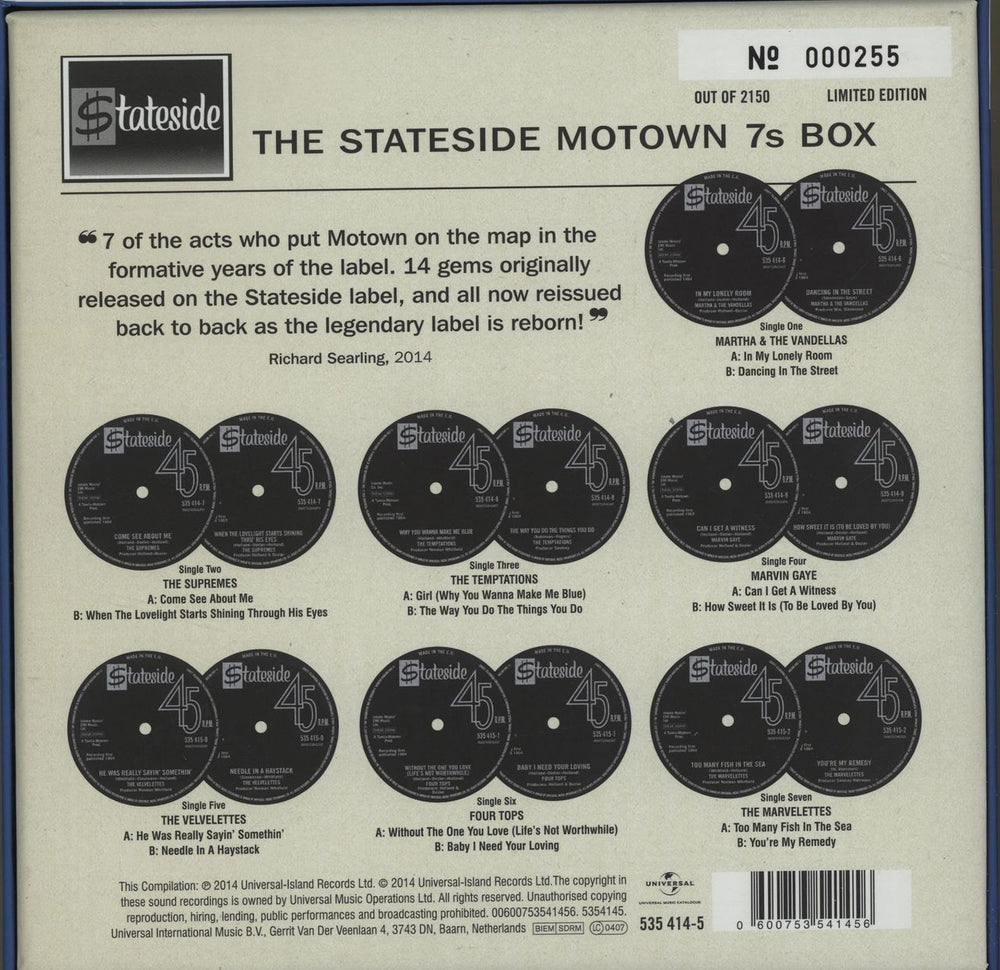 Various-Soul & Funk The Stateside Motown 7s Box - Numbered UK 7" single box set SJF7XTH682730