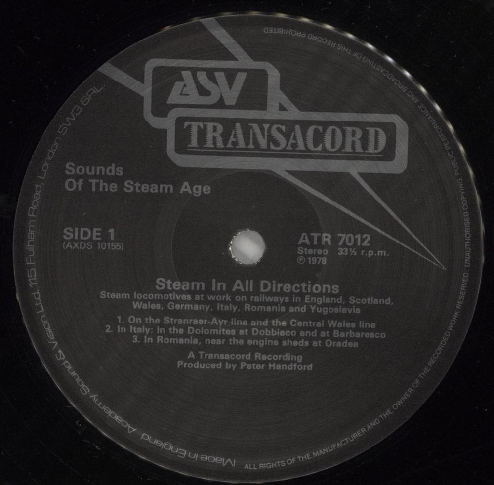 Various-Trains Steam In All Directions UK vinyl LP album (LP record) V-TLPST863788