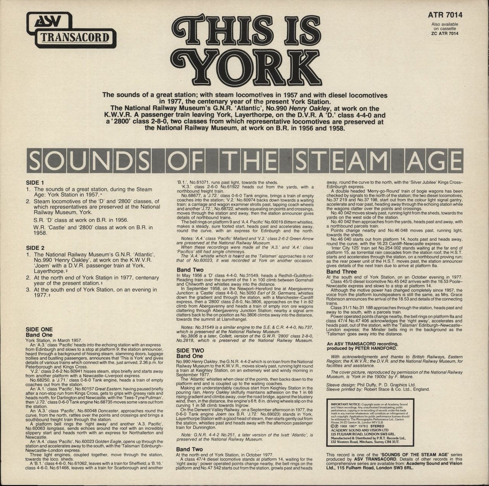 Various-Trains This Is York UK vinyl LP album (LP record)