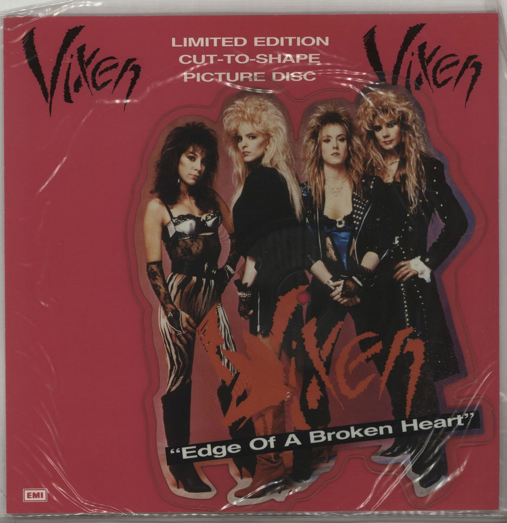 Vixen Edge Of A Broken Heart UK shaped picture disc (picture disc vinyl record) MTPD48