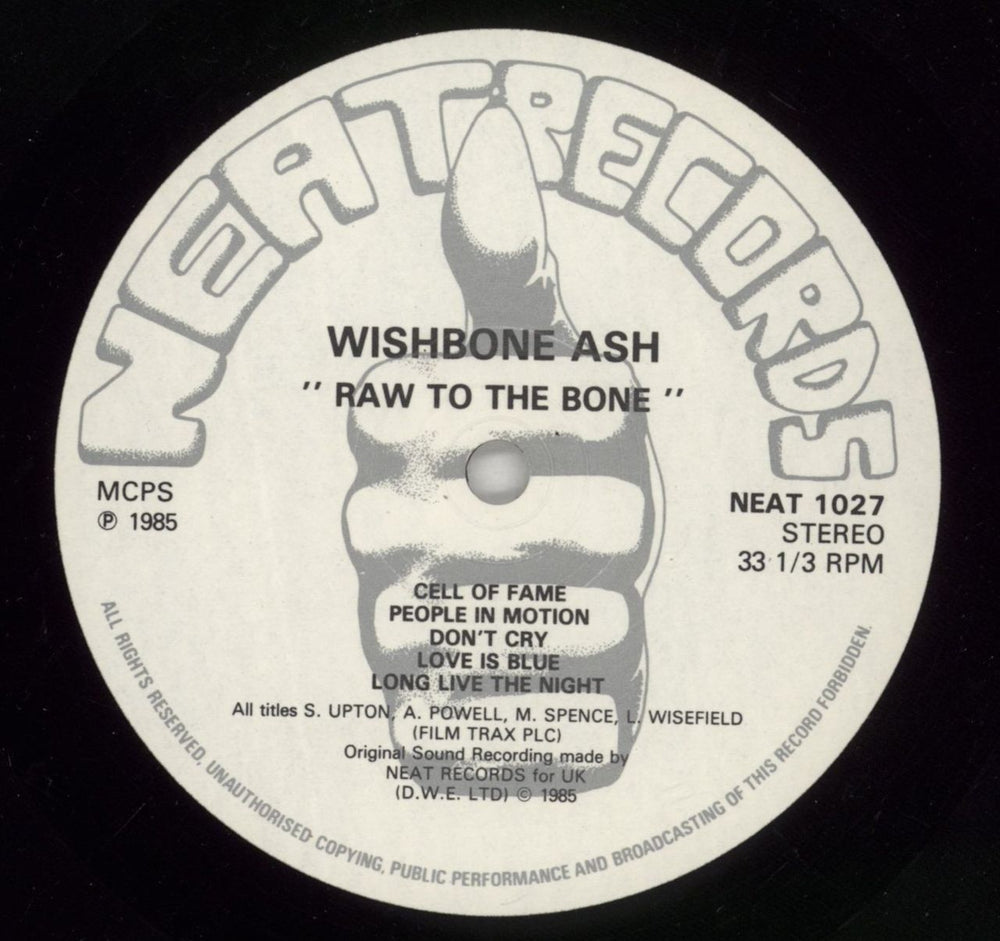 Wishbone Ash Raw To The Bone UK vinyl LP album (LP record) WSHLPRA645589