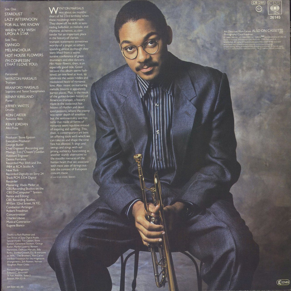 Wynton Marsalis Hot House Flowers Dutch vinyl LP album (LP record)