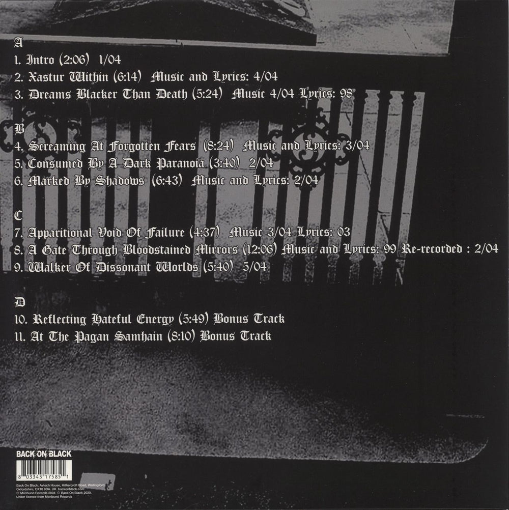 Xasthur To Violate The Oblivious UK 2-LP vinyl record set (Double LP Album) 803343175851