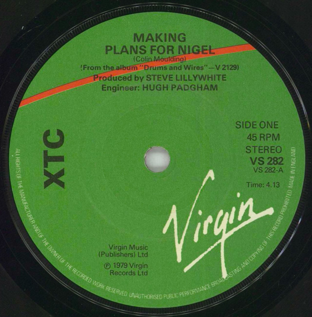 XTC Making Plans For Nigel + p/s UK 7" vinyl single (7 inch record / 45) XTC07MA82810