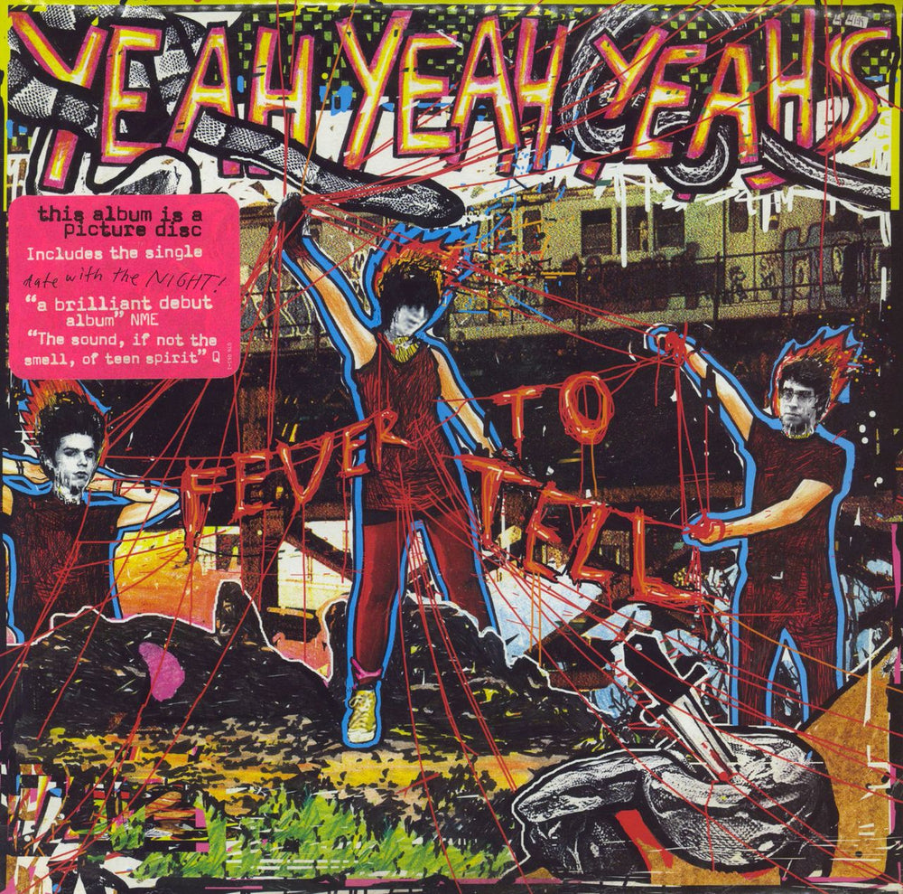 Yeah Yeah Yeahs Fever To Tell - EX UK picture disc LP (vinyl picture disc album) 076061-1