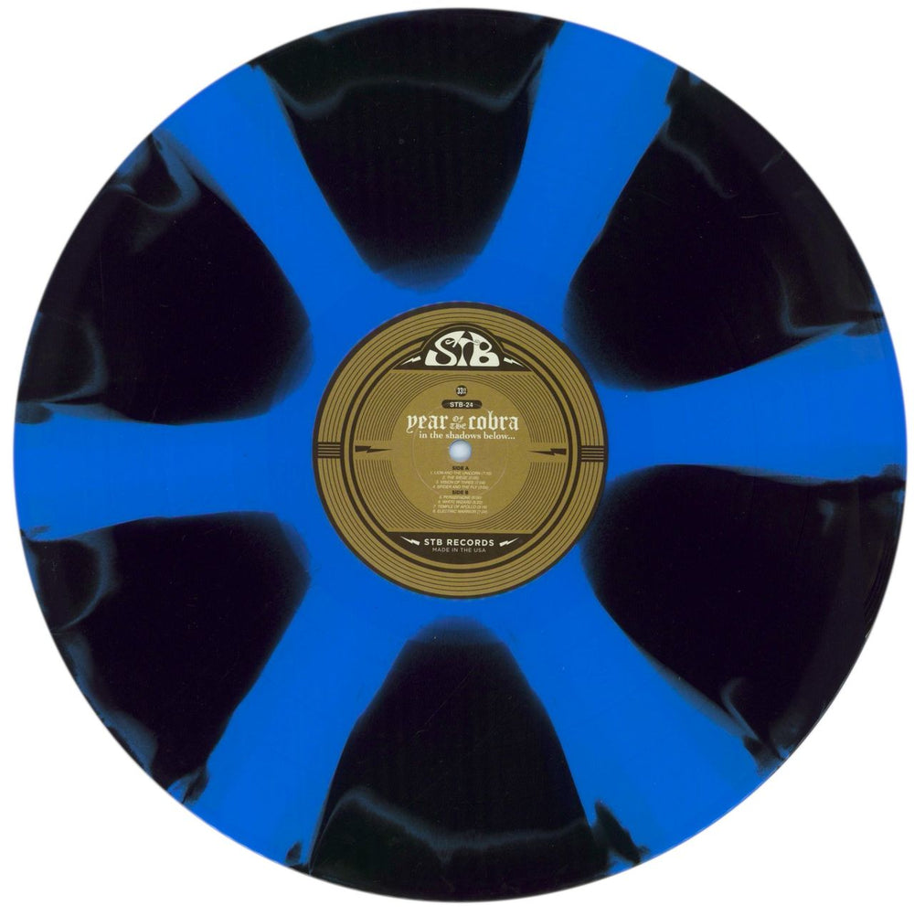Year Of The Cobra ... In The Shadows Below - Black & Blue Pinwheel Vinyl US vinyl LP album (LP record) 88ALPIN877653