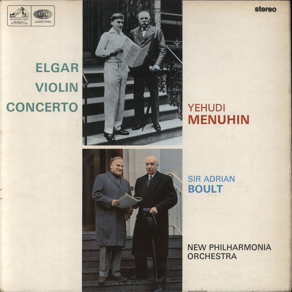 Yehudi Menuhin Elgar: Violin Concerto in B minor, Op. 61 - 2nd UK vinyl LP album (LP record) ASD2259