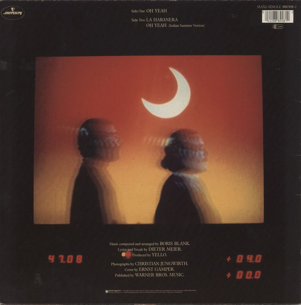 Yello Oh Yeah German 12" vinyl single (12 inch record / Maxi-single) 042288890812