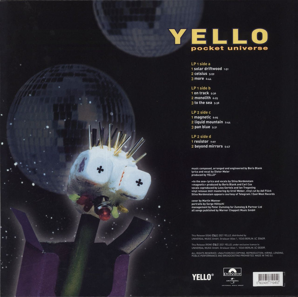 Yello Pocket Universe UK 2-LP vinyl record set (Double LP Album) 602435719450