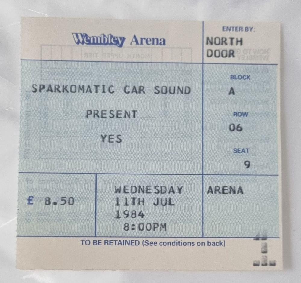 Yes World Tour 1984 + Ticket Stub UK tour programme YESTRWO589291