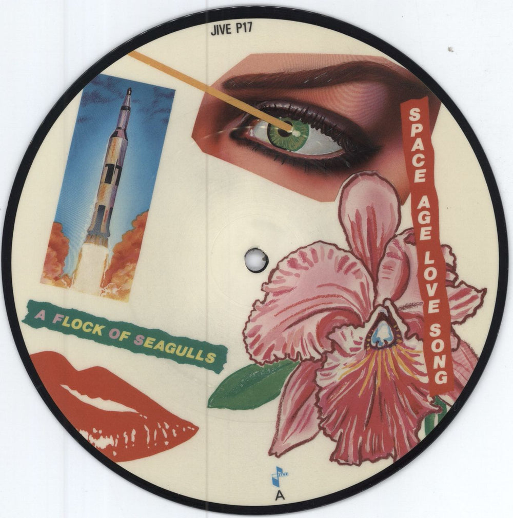 A Flock Of Seagulls Space Age Love Song UK 7" vinyl picture disc (7 inch picture disc single) JIVEP17