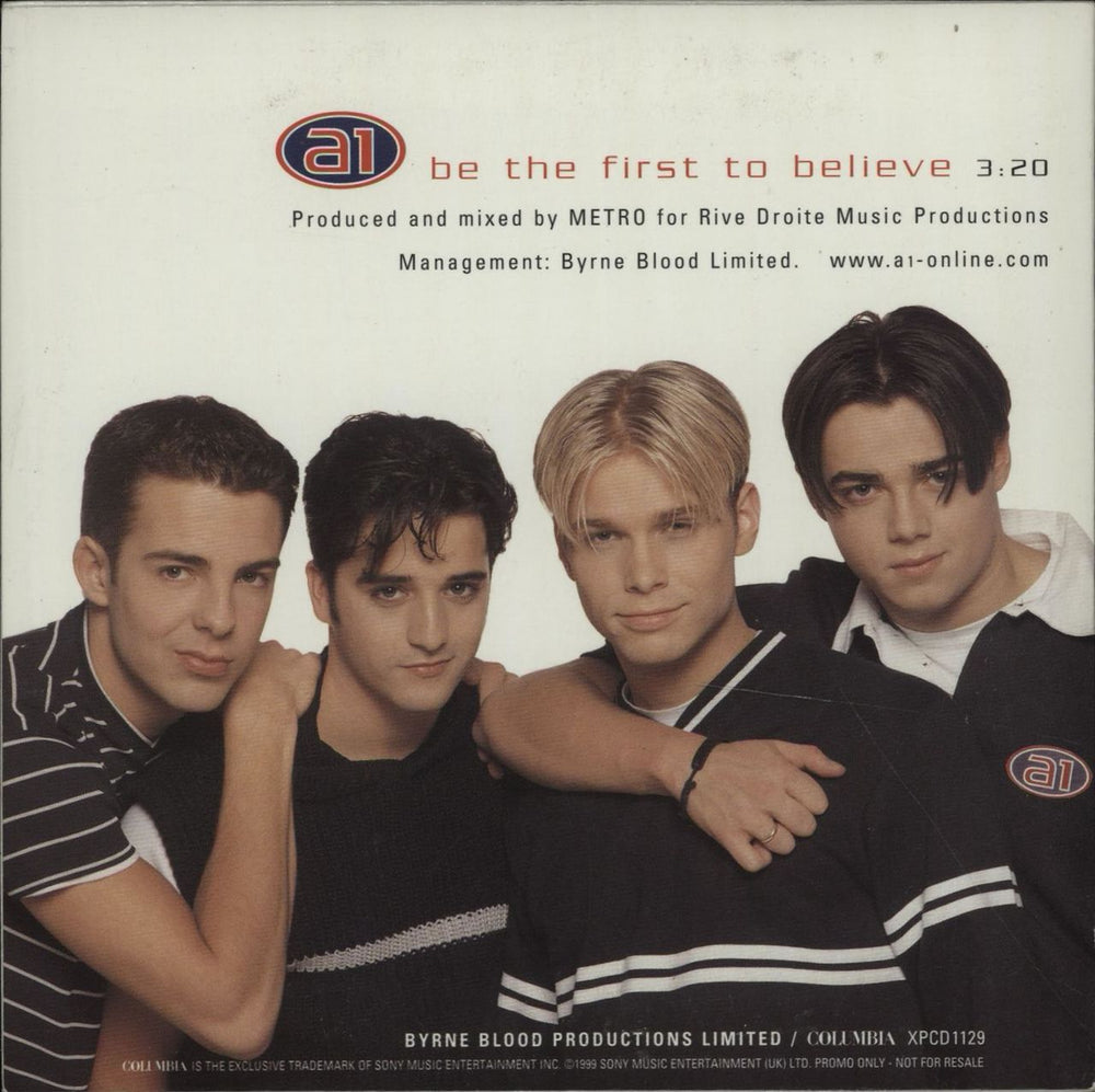 A1 Be The First To Believe UK Promo CD single (CD5 / 5") A11C5BE237365