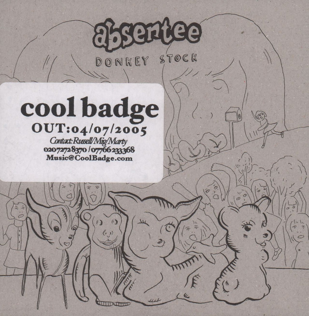Absentee Donkey Stock EP UK Promo CD single (CD5 / 5") MI047P