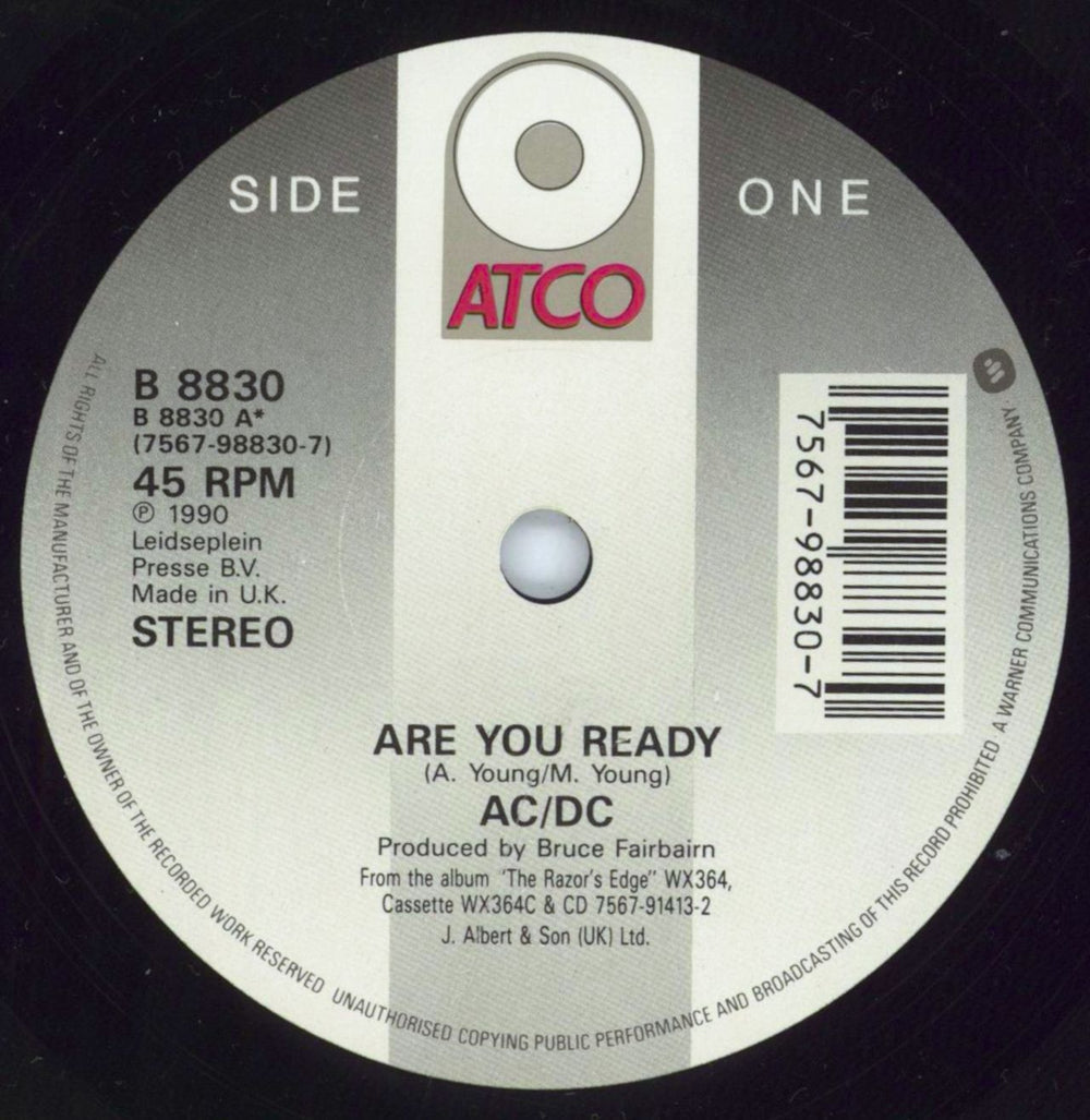 AC/DC Are You Ready - Card Sleeve UK 7" vinyl single (7 inch record / 45) ACD07AR806367