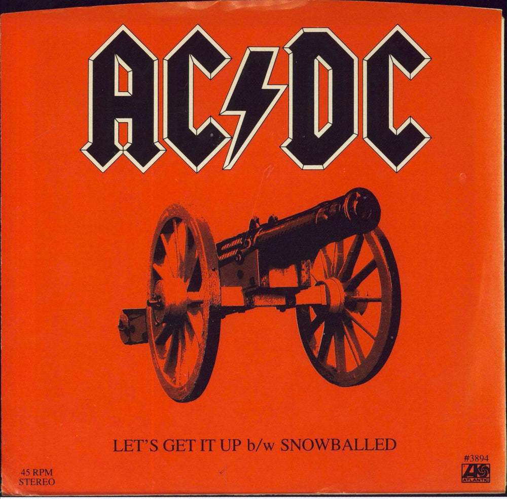 AC/DC Let's Get It Up US 7" vinyl single (7 inch record / 45) 3894