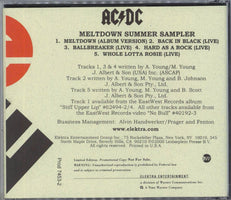 AC/DC Meltdown Summer Sampler US Promo CD single (CD5 / 5")