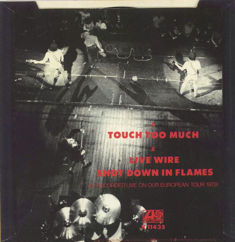 AC/DC Touch Too Much - Both Sleeves UK 7" vinyl single (7 inch record / 45)