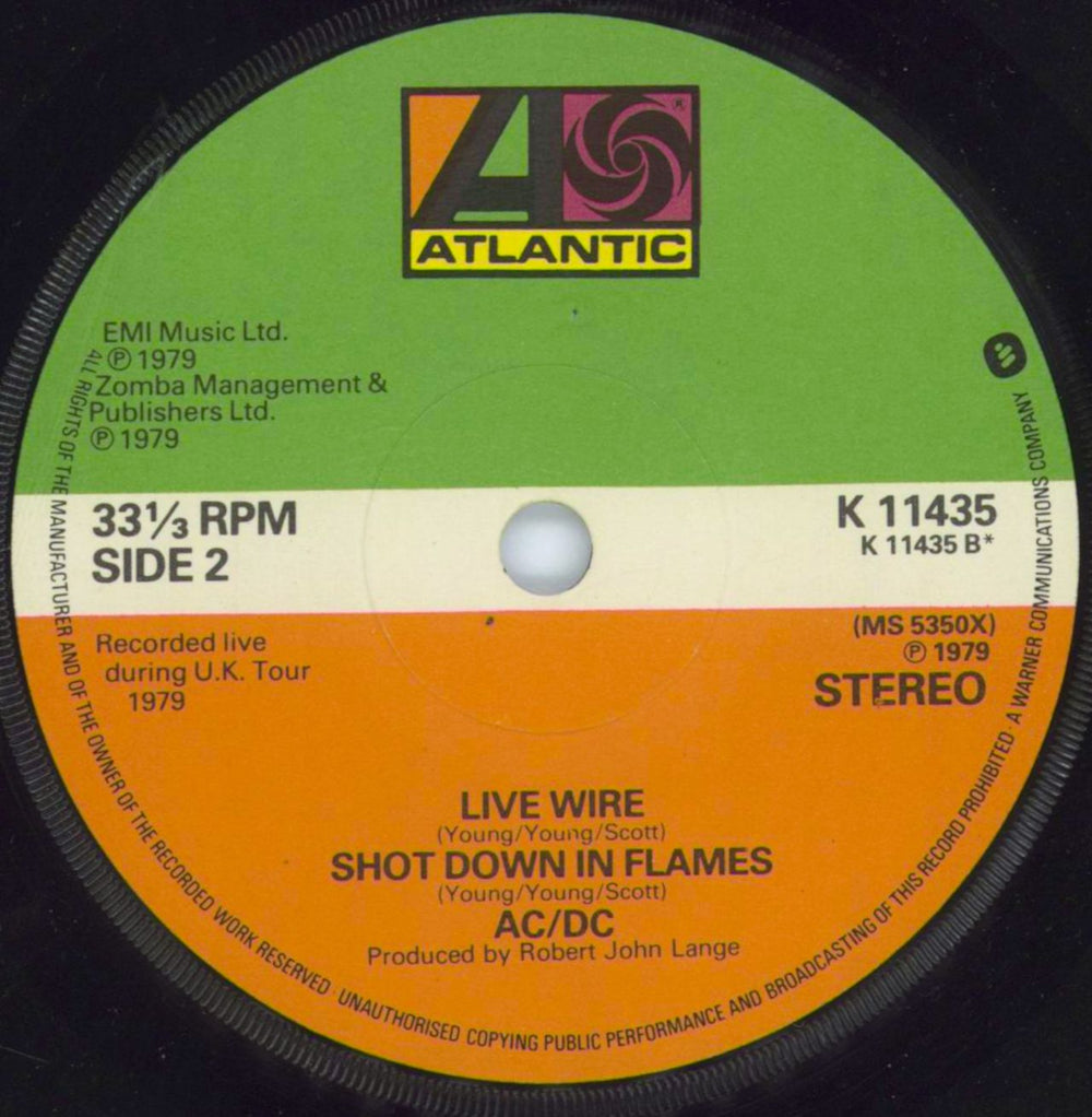 AC/DC Touch Too Much - Both Sleeves UK 7" vinyl single (7 inch record / 45)