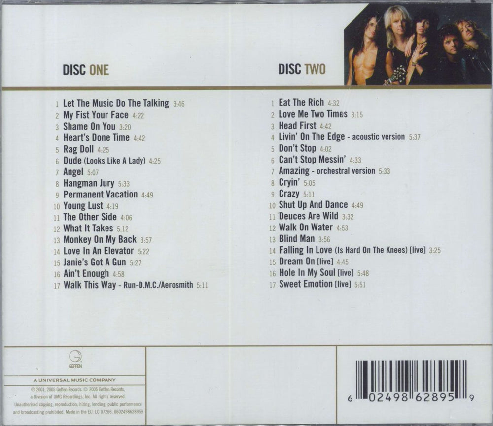 Aerosmith Gold UK 2 CD album set (Double CD) 602498628959