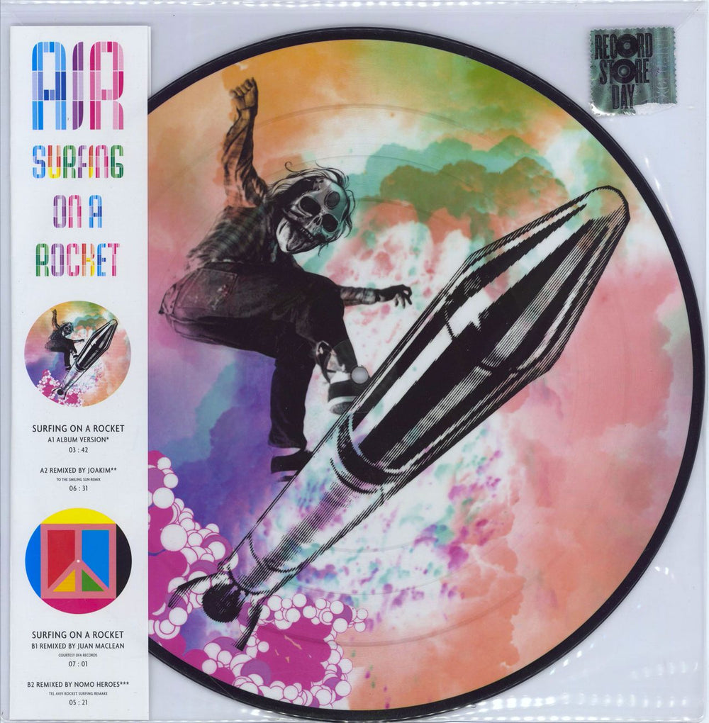 Air (French) Surfing On A Rocket - RSD19 UK 12" vinyl picture disc (12 inch picture record) 0190295515027