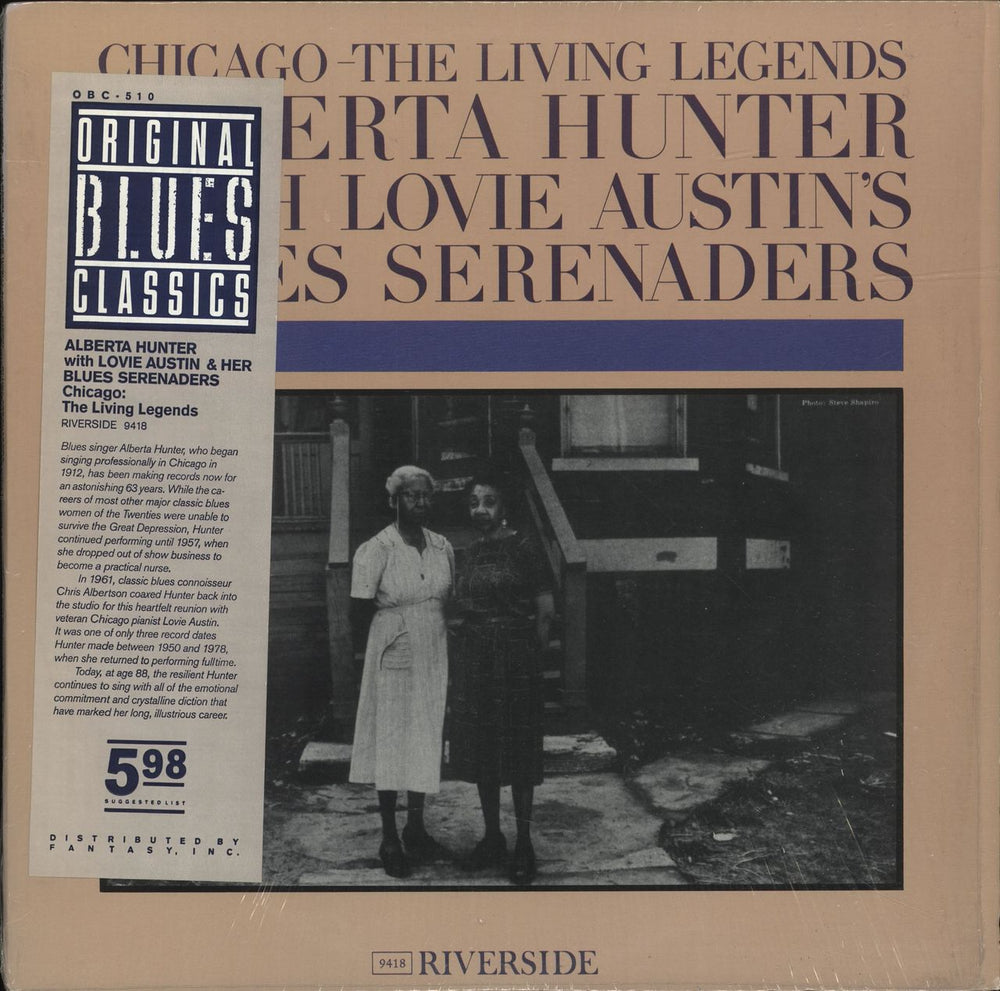 Alberta Hunter Chicago - The Living Legends - stickered shrink US vinyl LP album (LP record) OBC-510