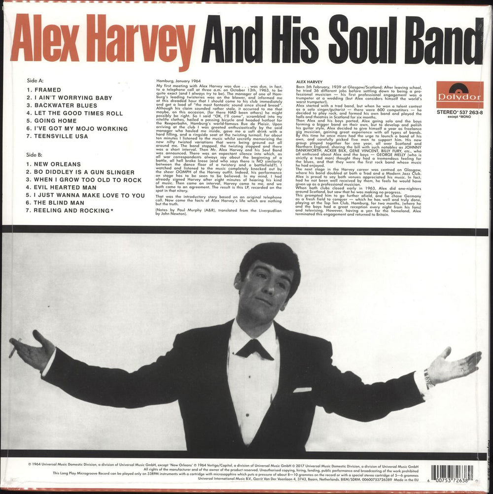 Alex Harvey (UK) Alex Harvey And His Soul Band UK vinyl LP album (LP record) 600753726389