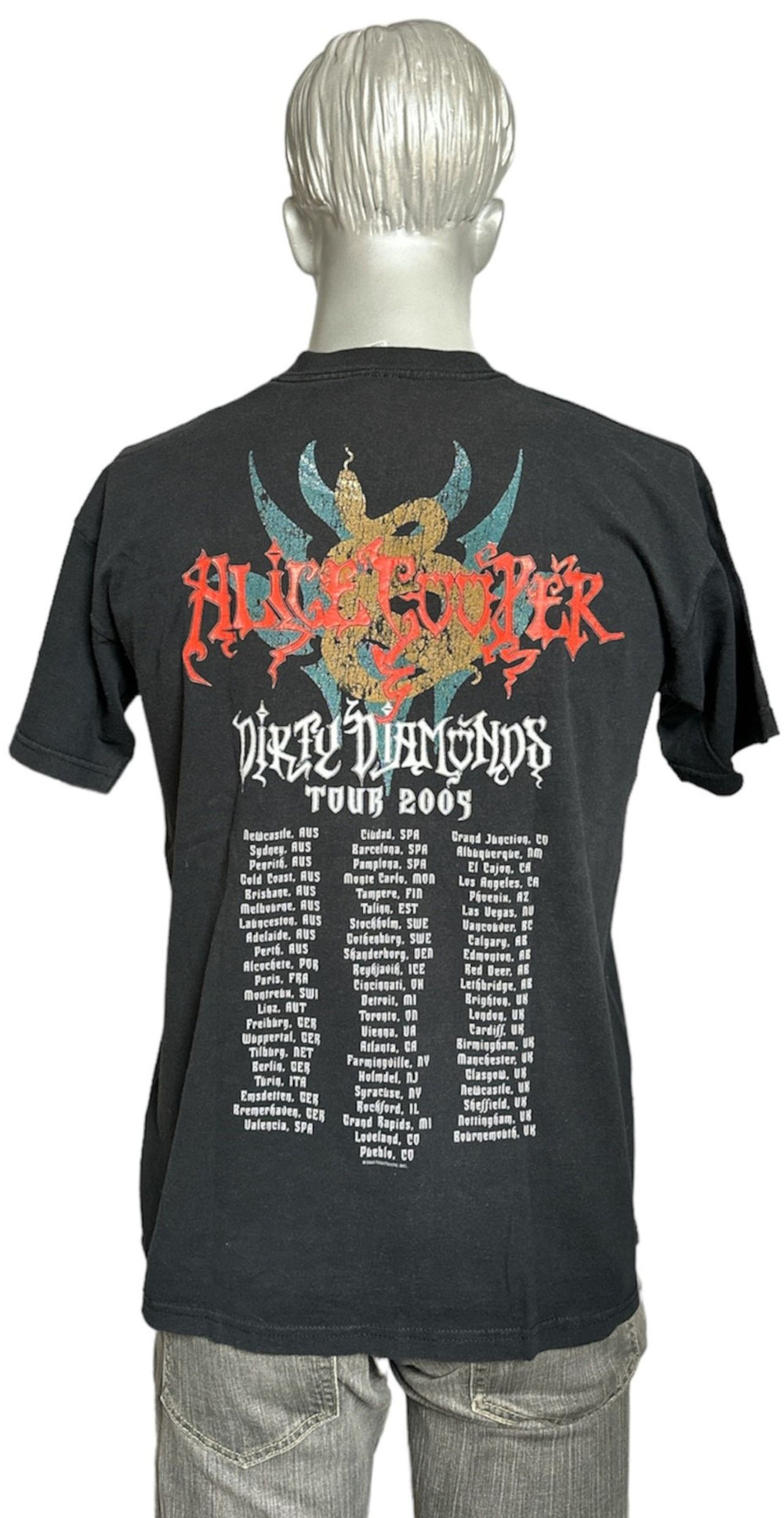 Alice Cooper Dirty Diamonds Tour 2005 - T-Shirt M UK t-shirt