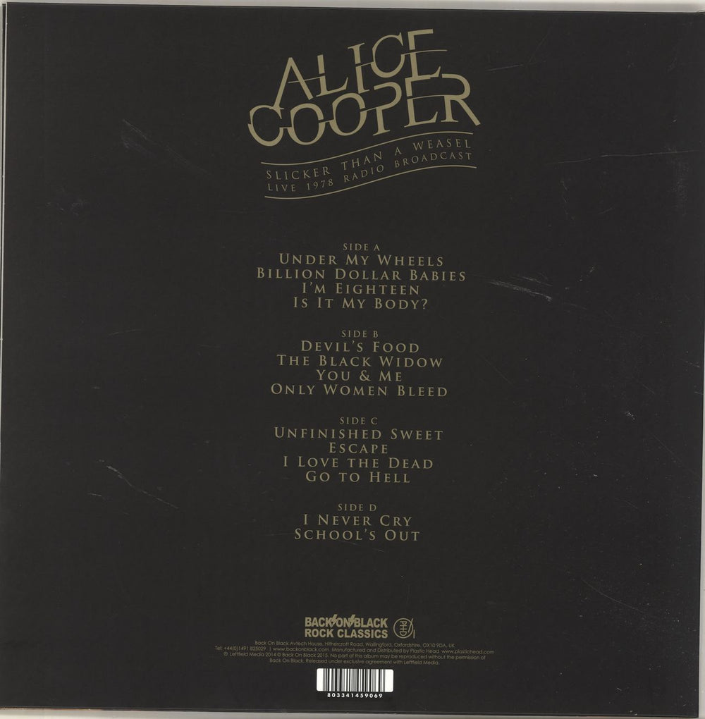 Alice Cooper Slicker Than A Weasel UK 2-LP vinyl record set (Double LP Album) COO2LSL695922