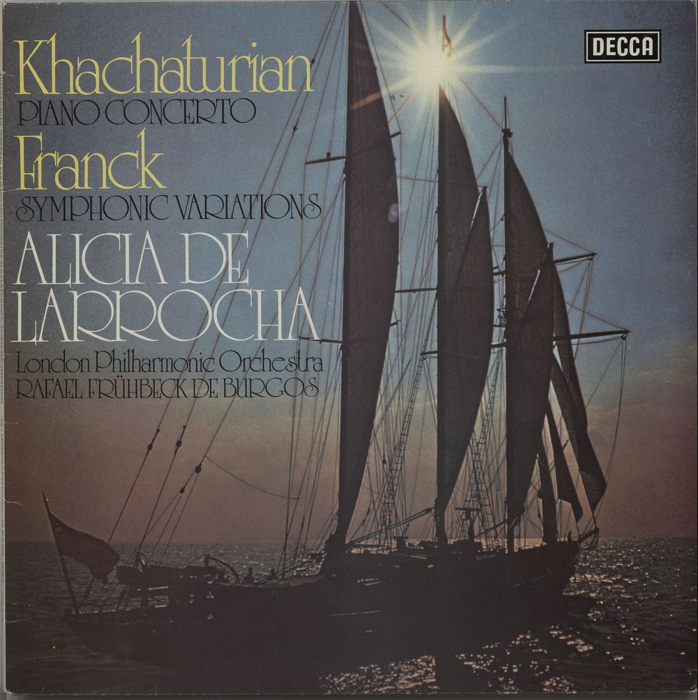 Alicia De Larrocha Khachaturian: Piano Concerto / Franck: Symphonic Variations Dutch vinyl LP album (LP record) SXL6599